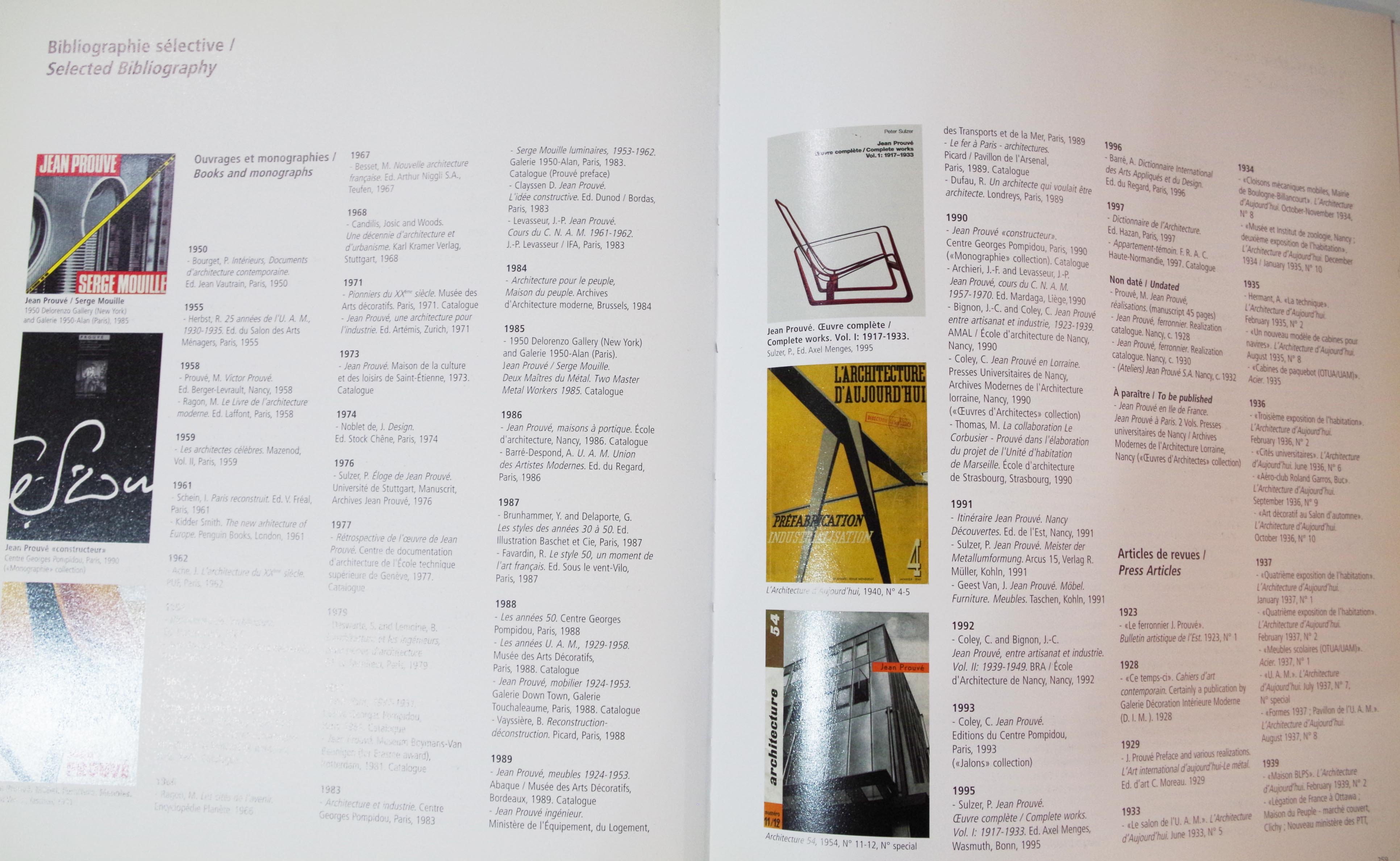 パリで開催された回顧展で刊行された貴重なジャン・プルーヴェの作品集 