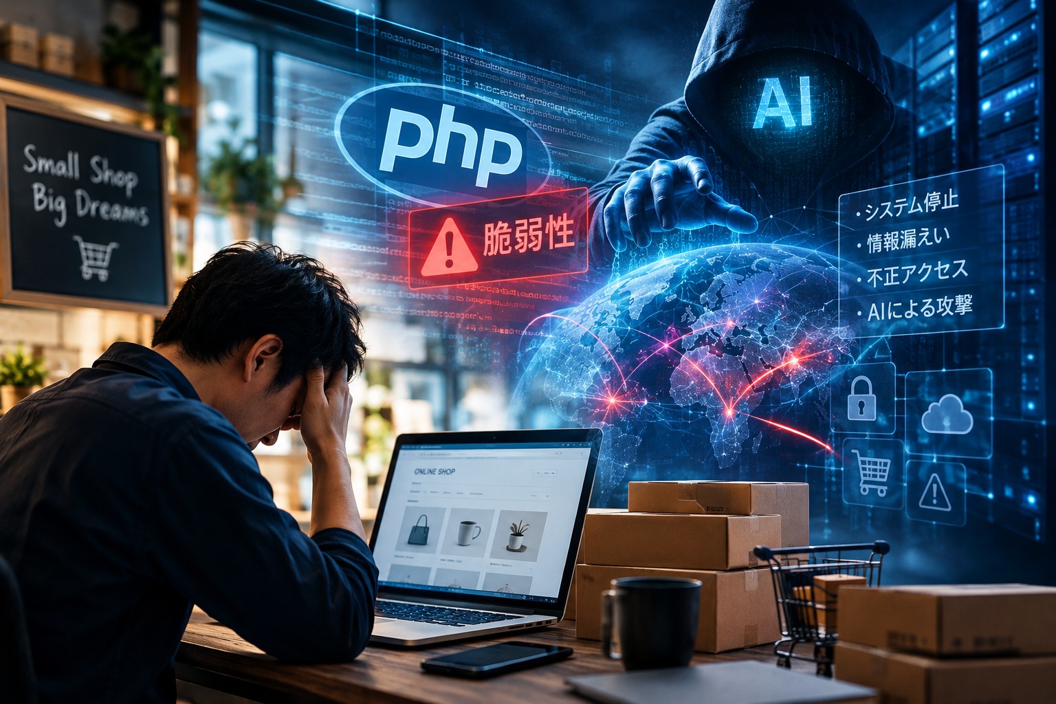 小さな店と迫るAIサイバー脅威